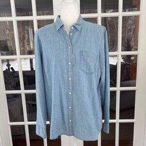 J Crew Chambray Button Down Blouse
